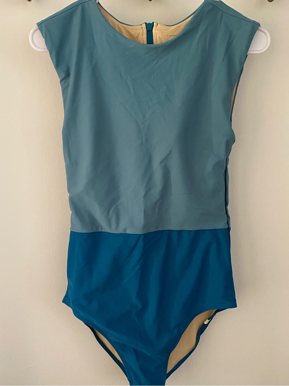 summersalt Two-Tone Teal & Deep Teal One-Piece Swimsuit